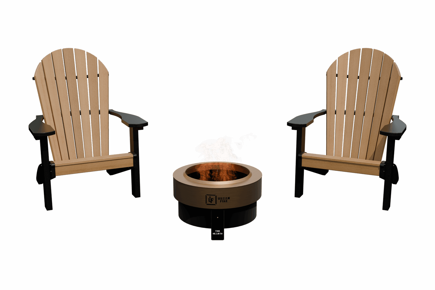 Poly Chair And Fire Pit Combo