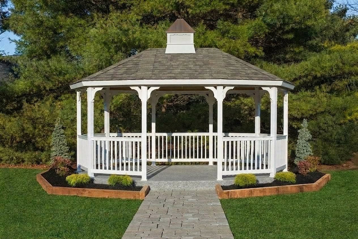 12x18 Vinyl Oval Gazebo Kit