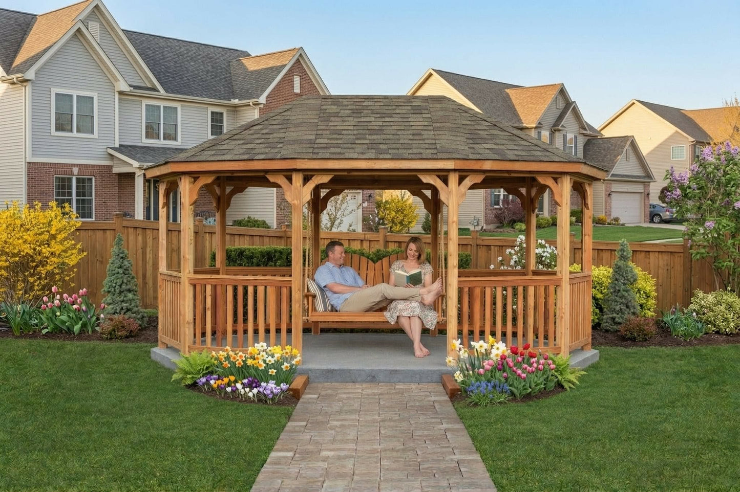 12x18 Wood Oval Gazebo Kit
