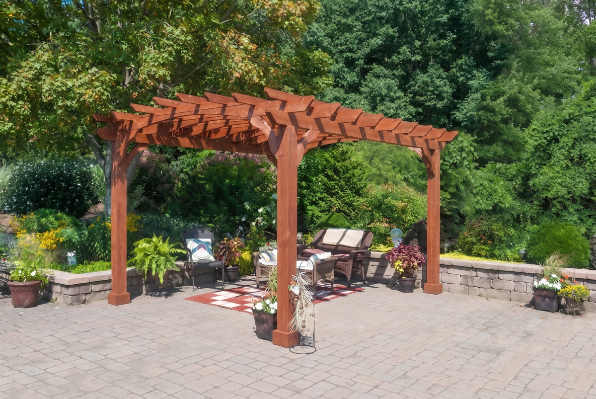 10x12 Wood Pergola Kit (Canyon Brown)