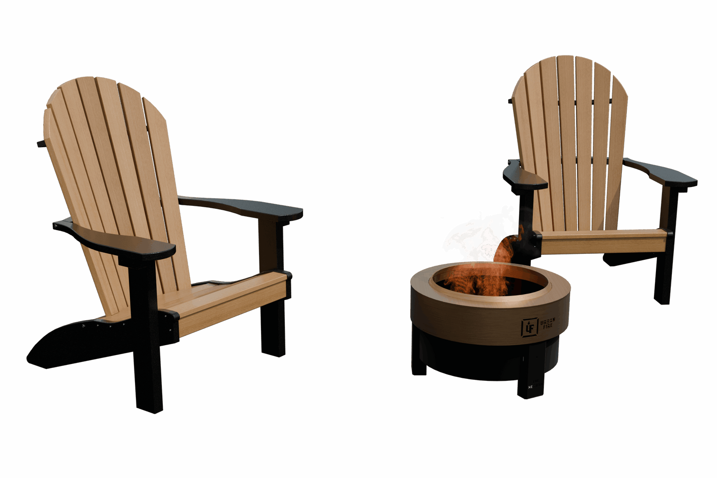 Poly Chair And Fire Pit Combo