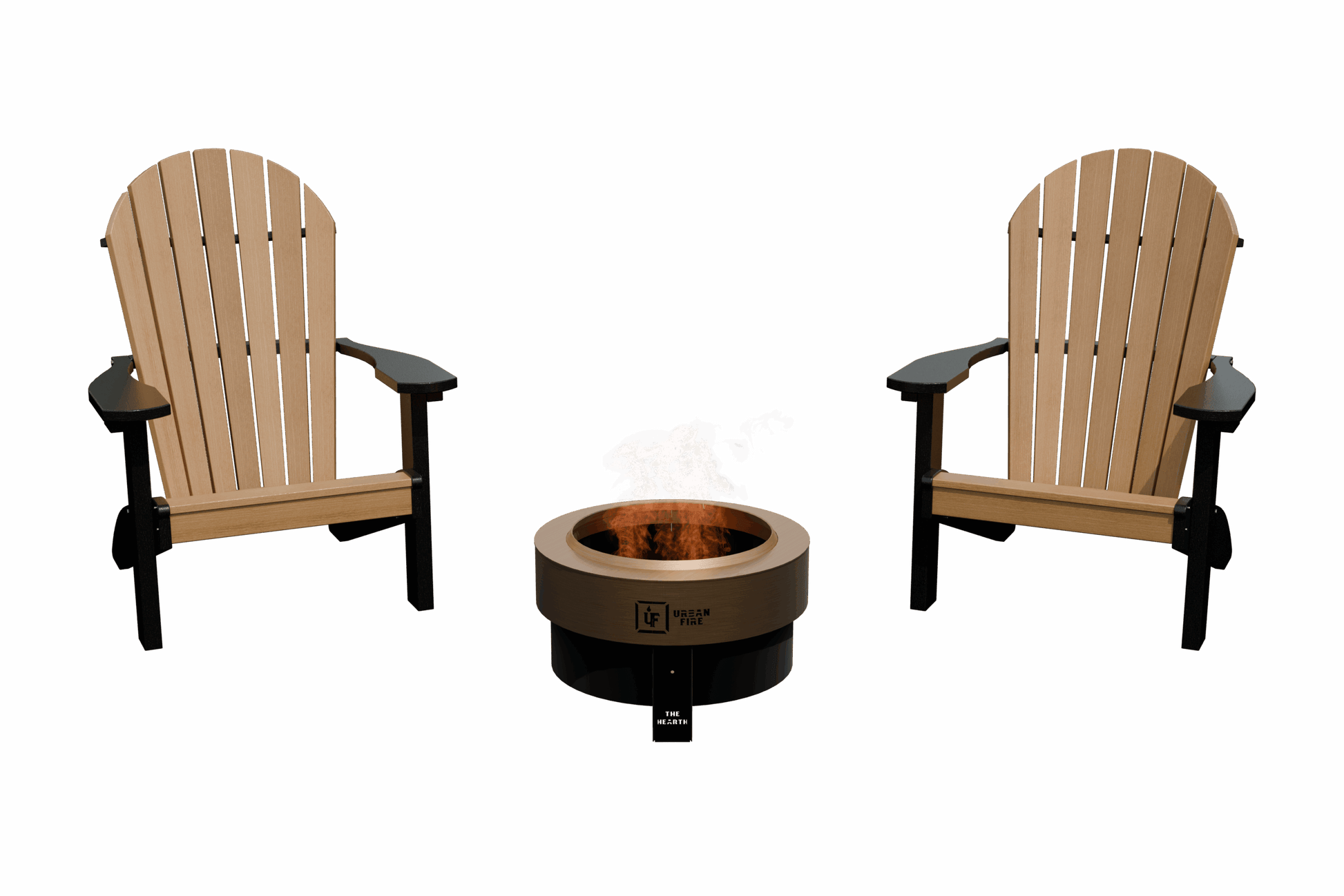 Poly Chair And Fire Pit Combo