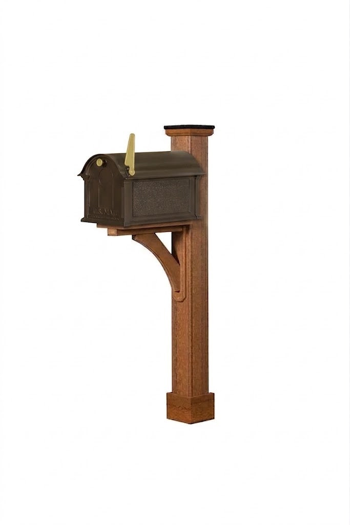 Santé Fe Poly-Woodgrain Mailbox Post