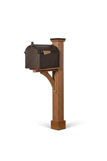 Santé Fe Poly-Woodgrain Mailbox Post