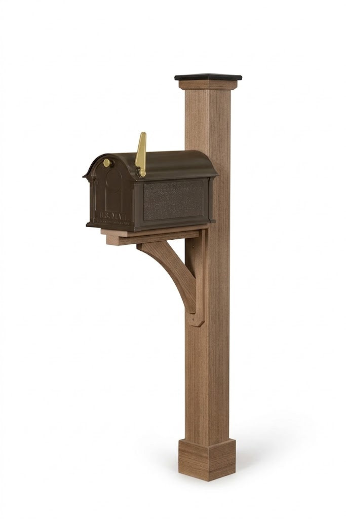Santé Fe Poly-Woodgrain Mailbox Post