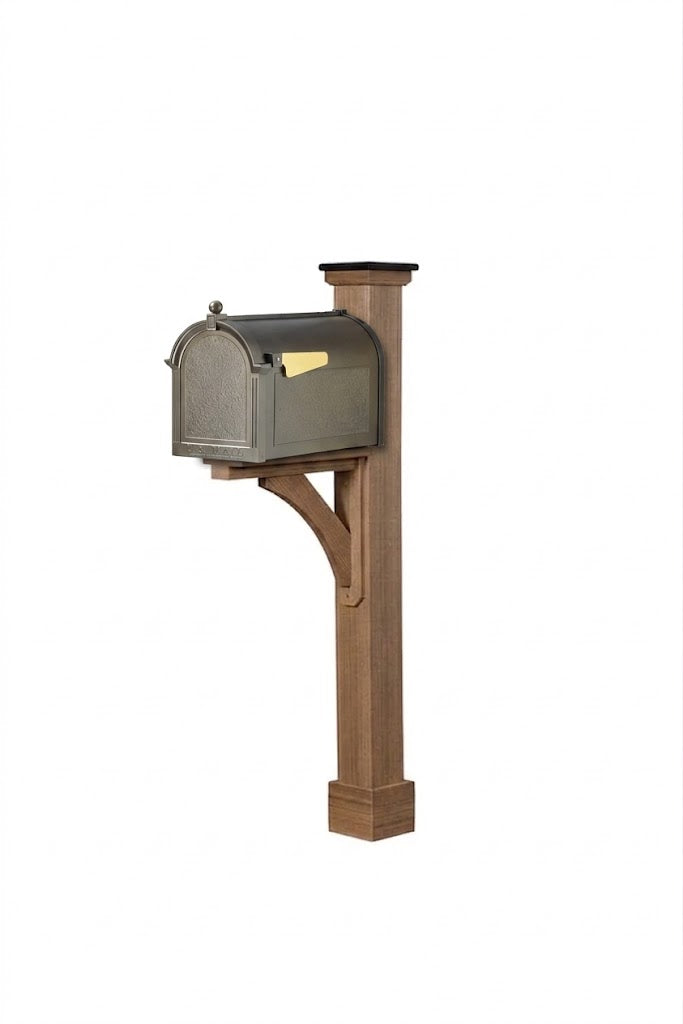 Santé Fe Poly-Woodgrain Mailbox Post