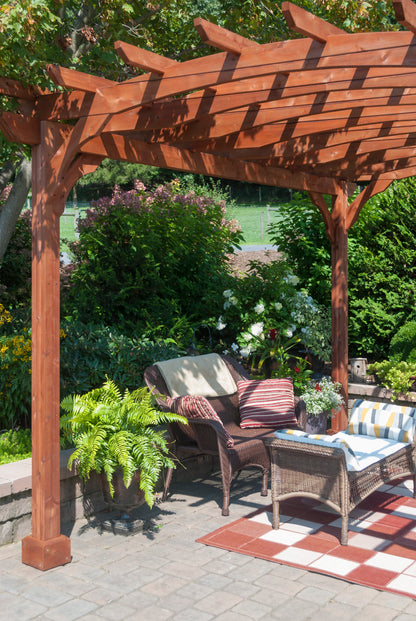 10x12 Wood Pergola Kit (Canyon Brown)