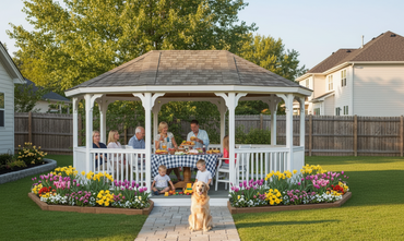 12x18 Vinyl Oval Gazebo Kit