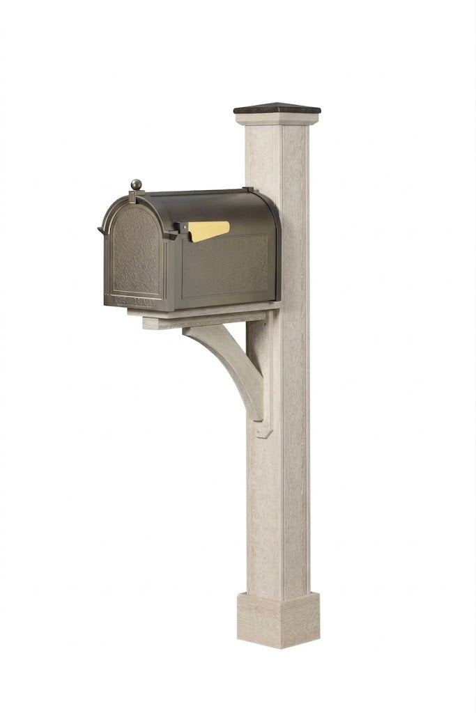 Santé Fe Poly-Woodgrain Mailbox Post