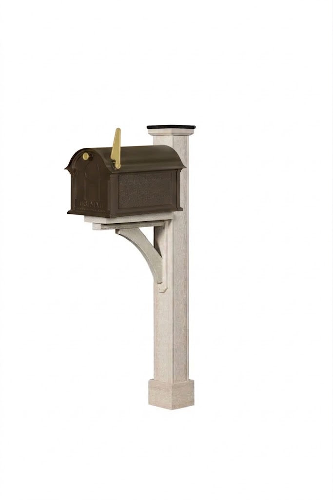 Santé Fe Poly-Woodgrain Mailbox Post