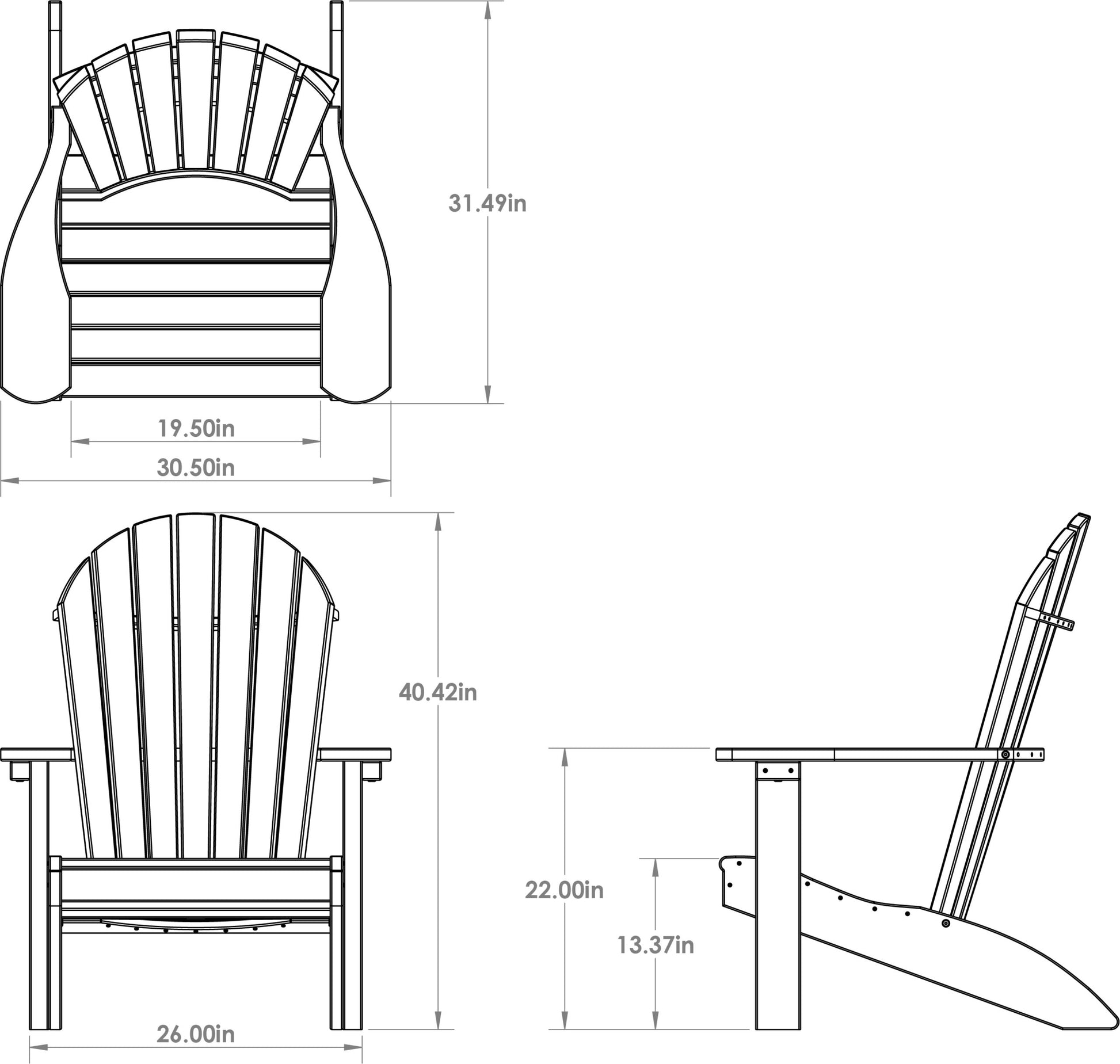 Amish-Crafted Poly Adirondack Chair