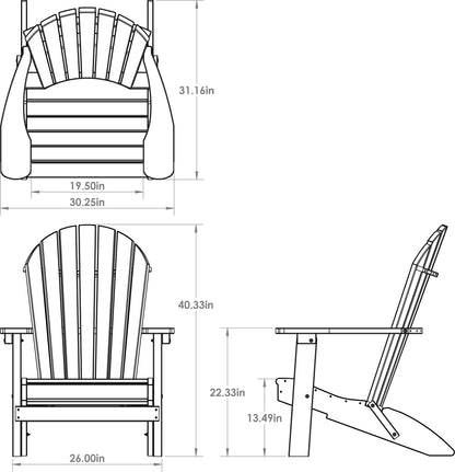 Amish-Crafted Poly Folding Adirondack Chair