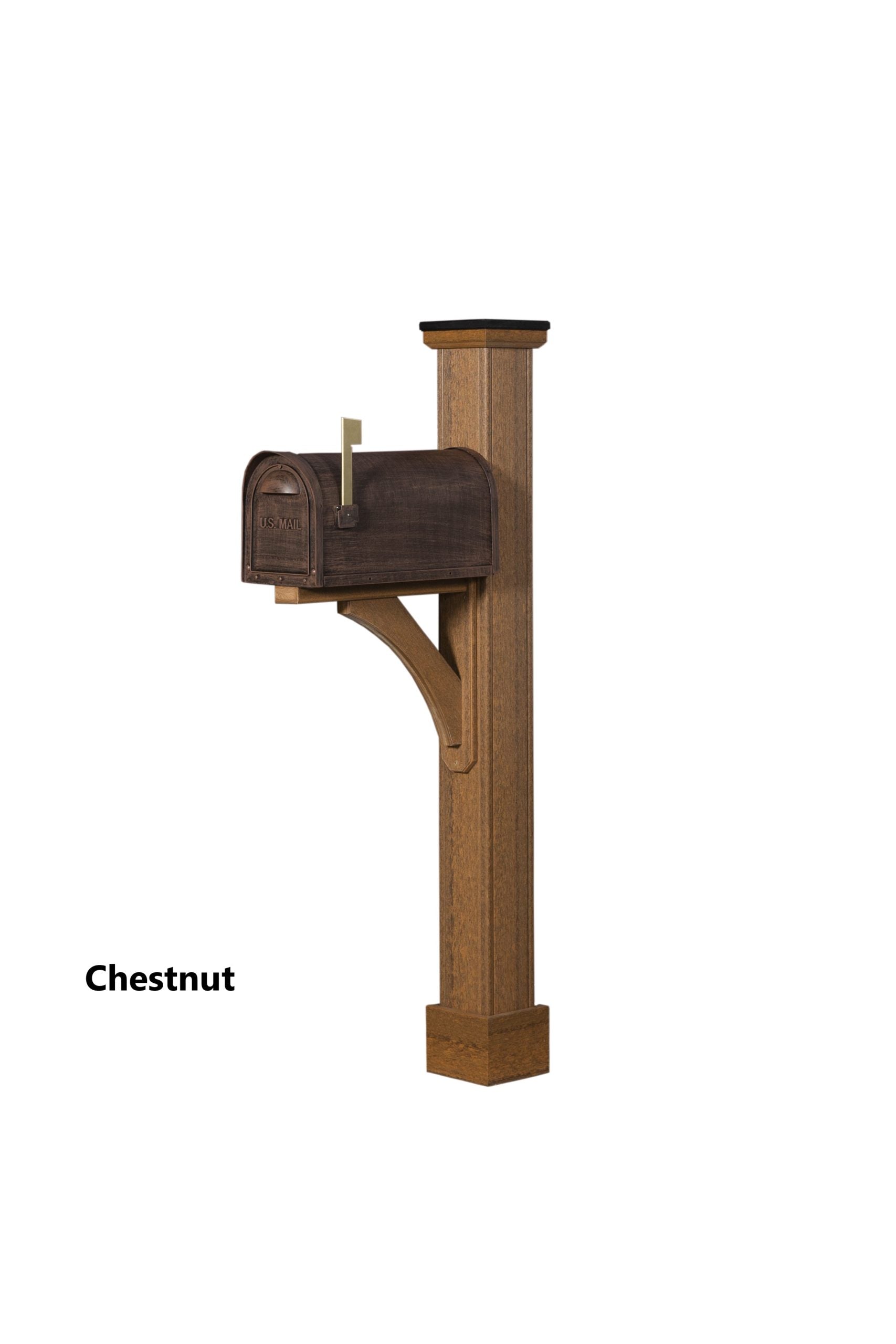 Santé Fe Poly-Woodgrain Mailbox Post