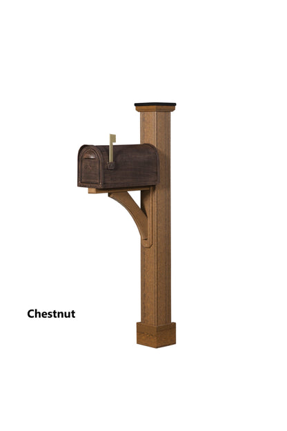Santé Fe Poly-Woodgrain Mailbox Post