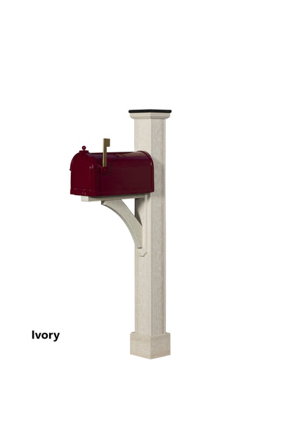 Santé Fe Poly-Woodgrain Mailbox Post