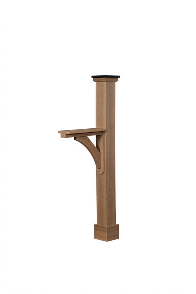 Santé Fe Poly-Woodgrain Mailbox Post