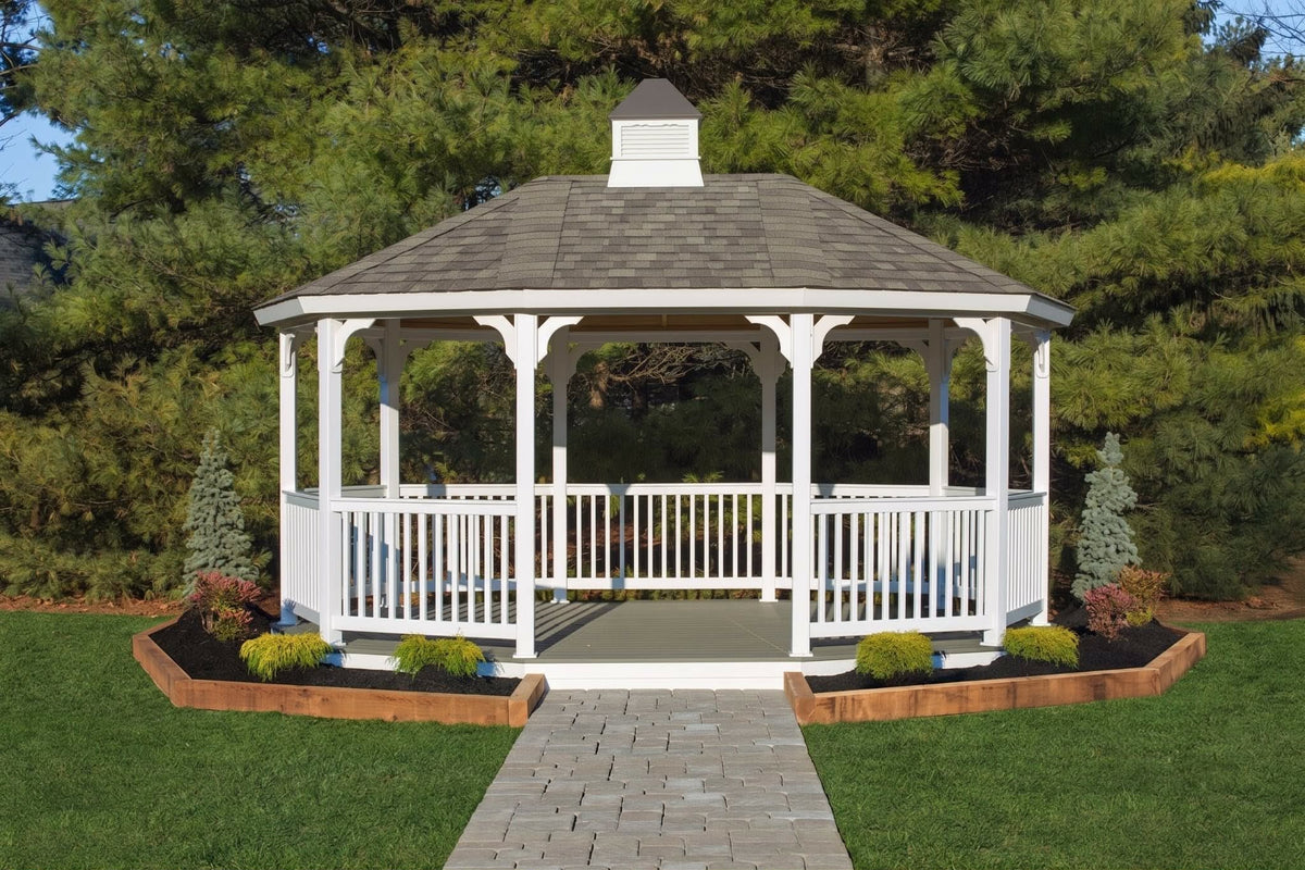 12x18 Vinyl Oval Gazebo Kit