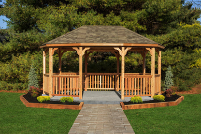 12x18 Wood Oval Gazebo Kit