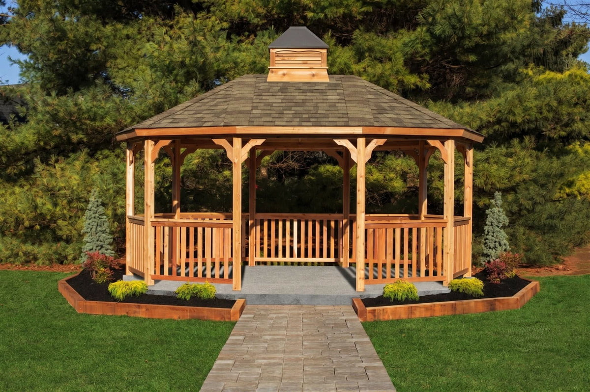 12x18 Wood Oval Gazebo Kit