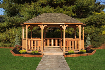 12x18 Wood Oval Gazebo Kit