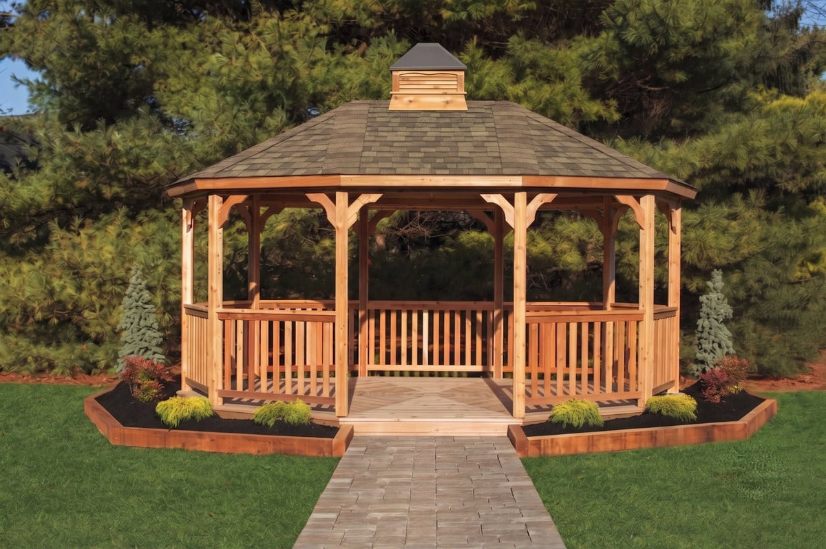 12x18 Wood Oval Gazebo Kit