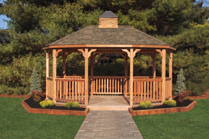 12x18 Wood Oval Gazebo Kit