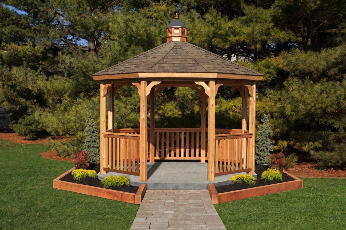 12' Wood Octagon Gazebo Kit