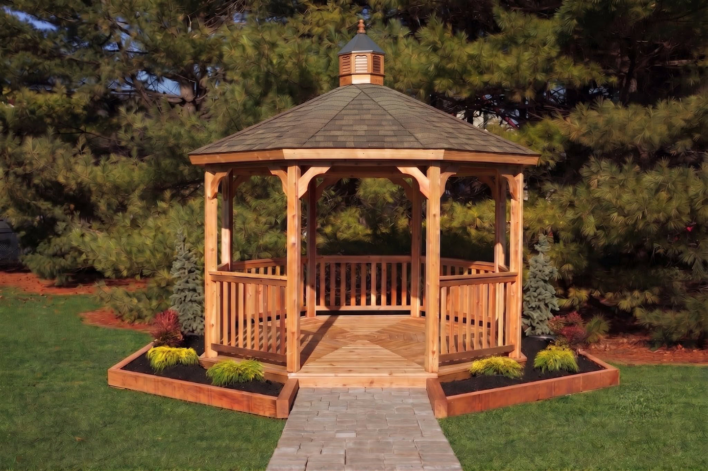 12' Wood Octagon Gazebo Kit
