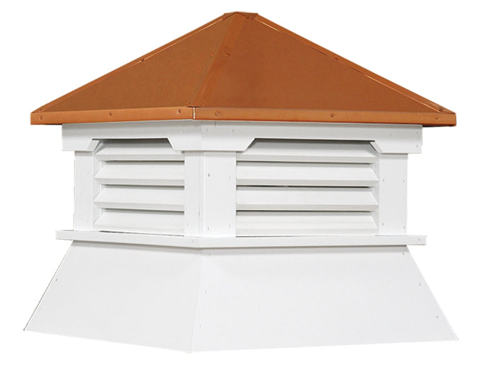 Square Vinyl Cupola with Copper Roof