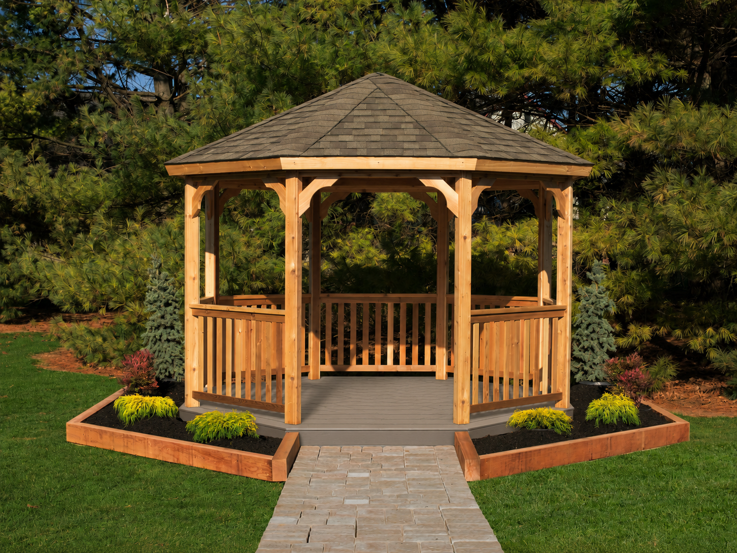 12' Wood Octagon Gazebo Kit