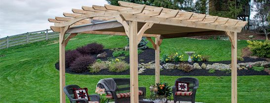 Natural pergola with EZ Shade.