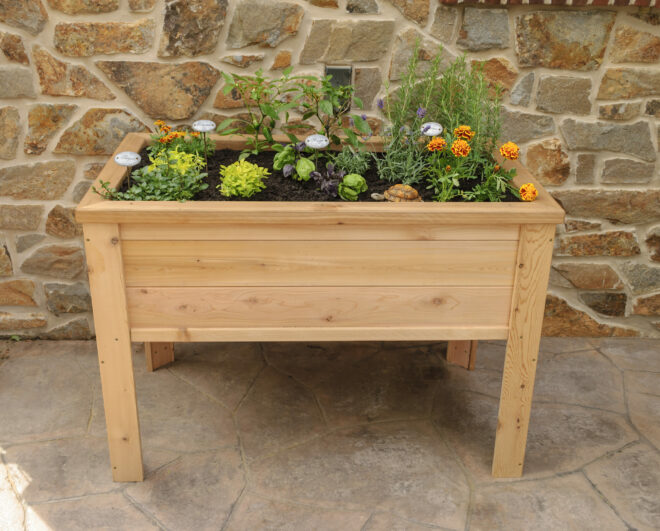32 by 48 elevated garden planter.