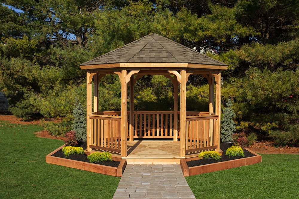 Wooden Octagon Gazebo Kit AmishMade by YardCraft