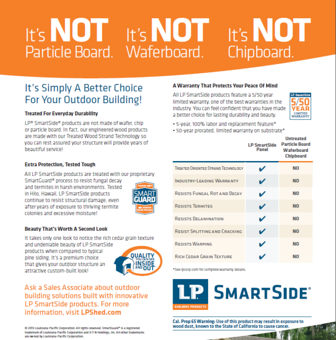 LP SmartSide info sheet.