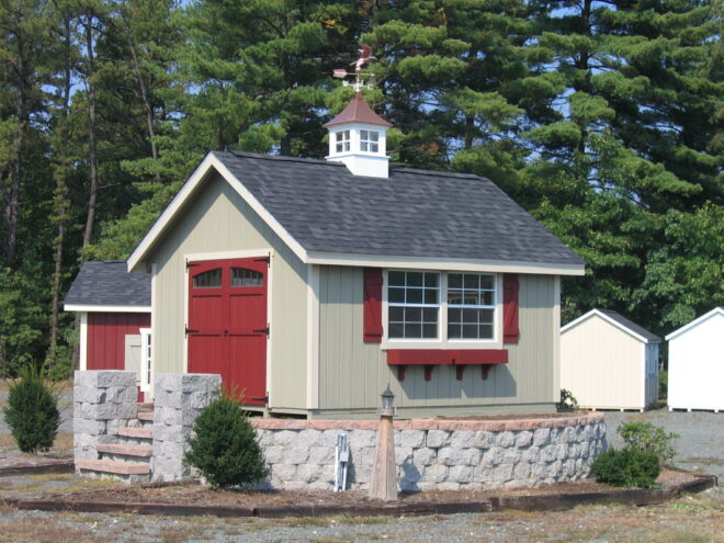 Carlisle Vinyl Cupola on shed.