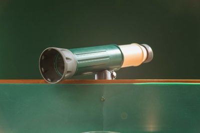 Green telescope playset toy.