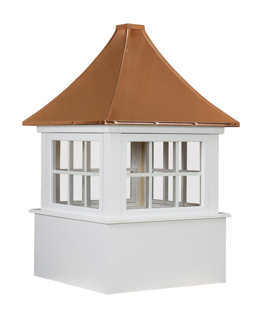 Carlisle vinyl cupola with copper roof.