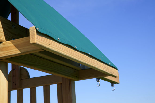 Playset roof covering.