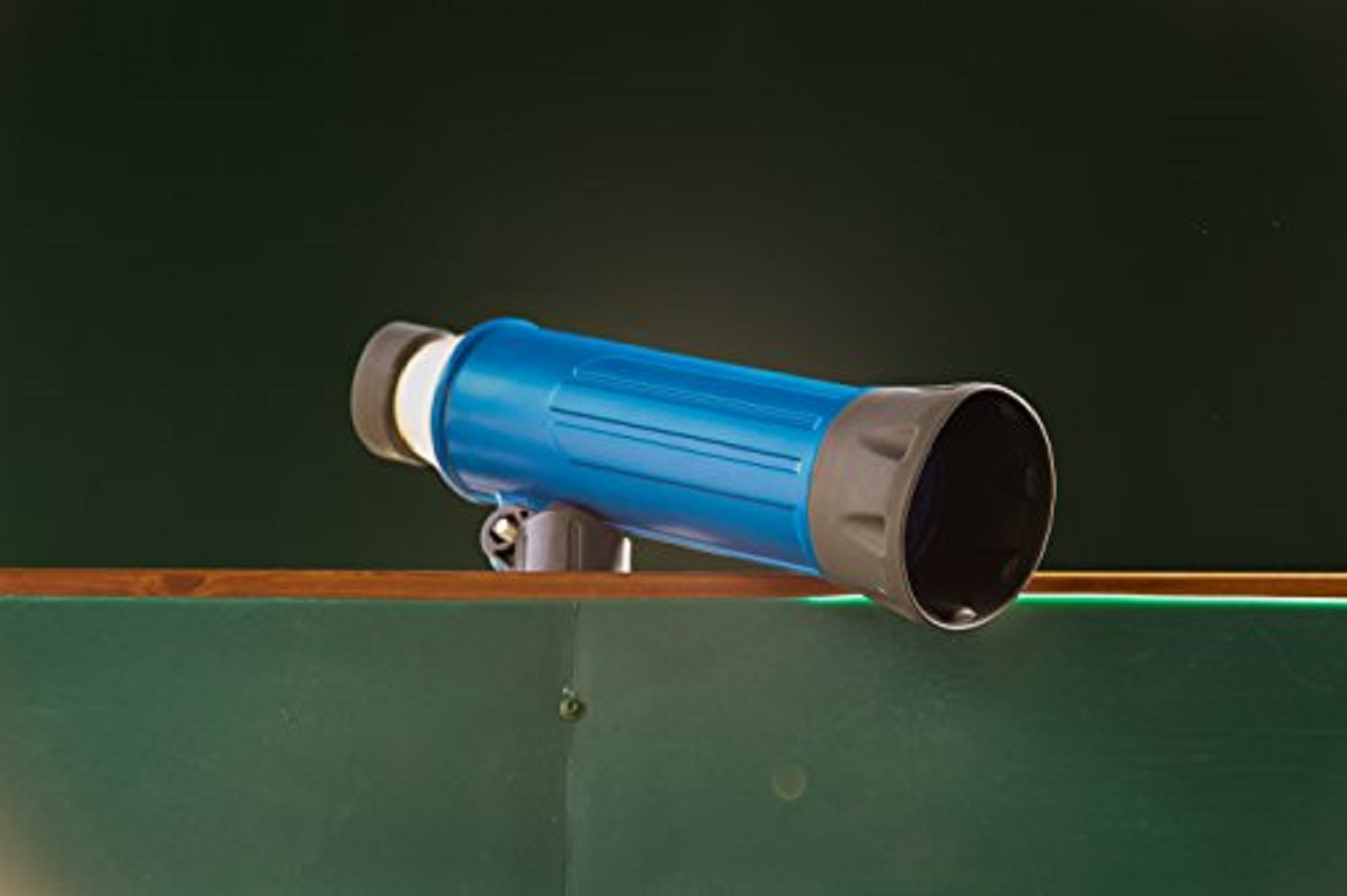 Blue telescope playset toy.