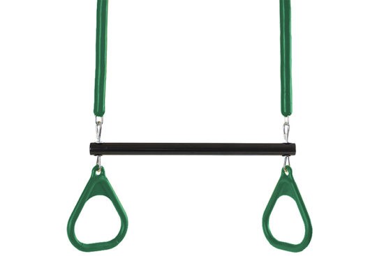 Green Trapeze swing.