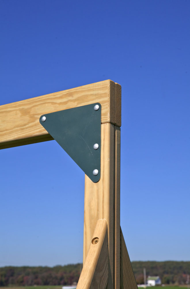 Playset support post brace.
