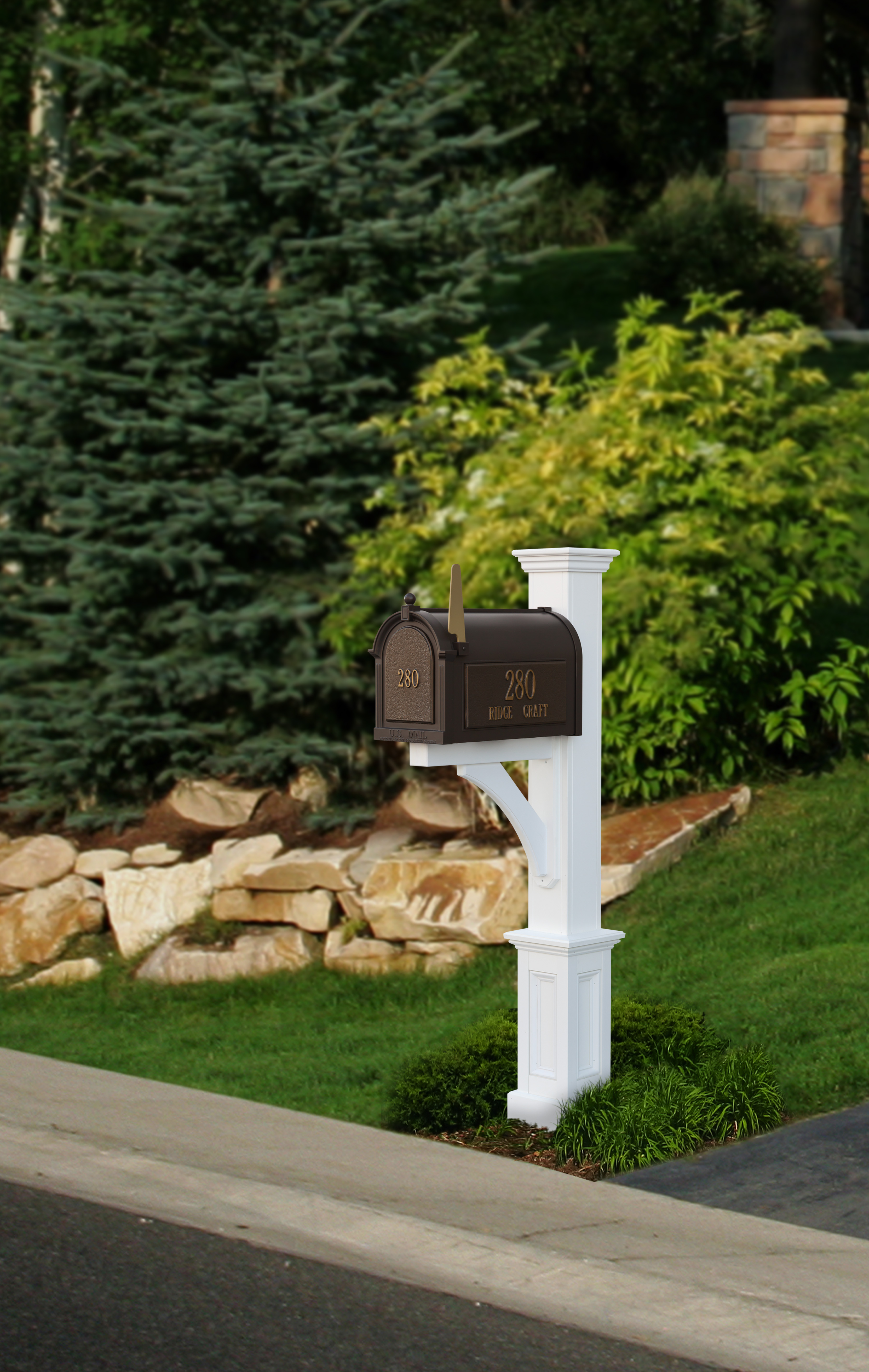 Whitehall Aluminum Mailbox (Bronze) YardCraft