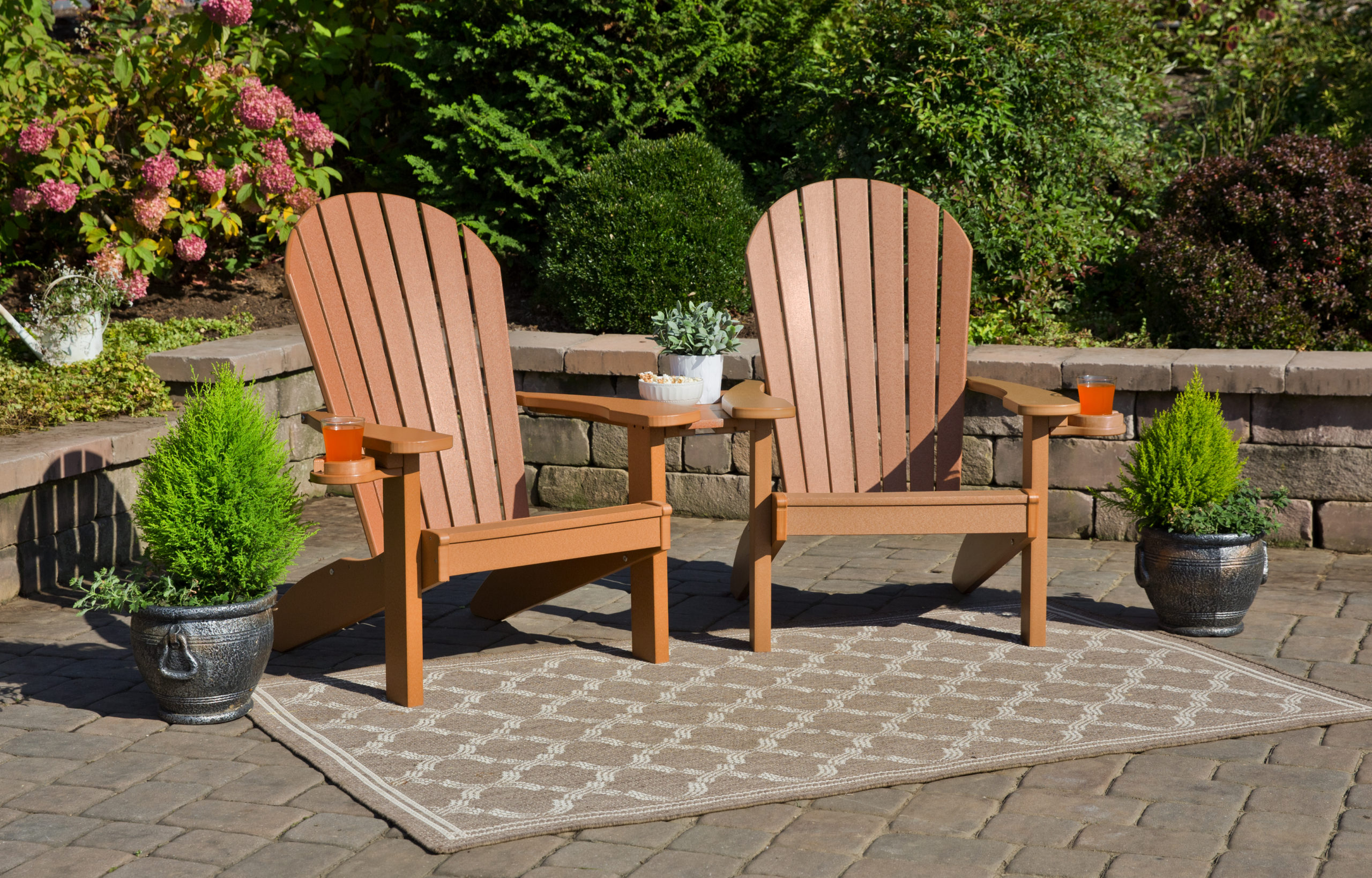 Cedar poly Adirondack companion chair set.