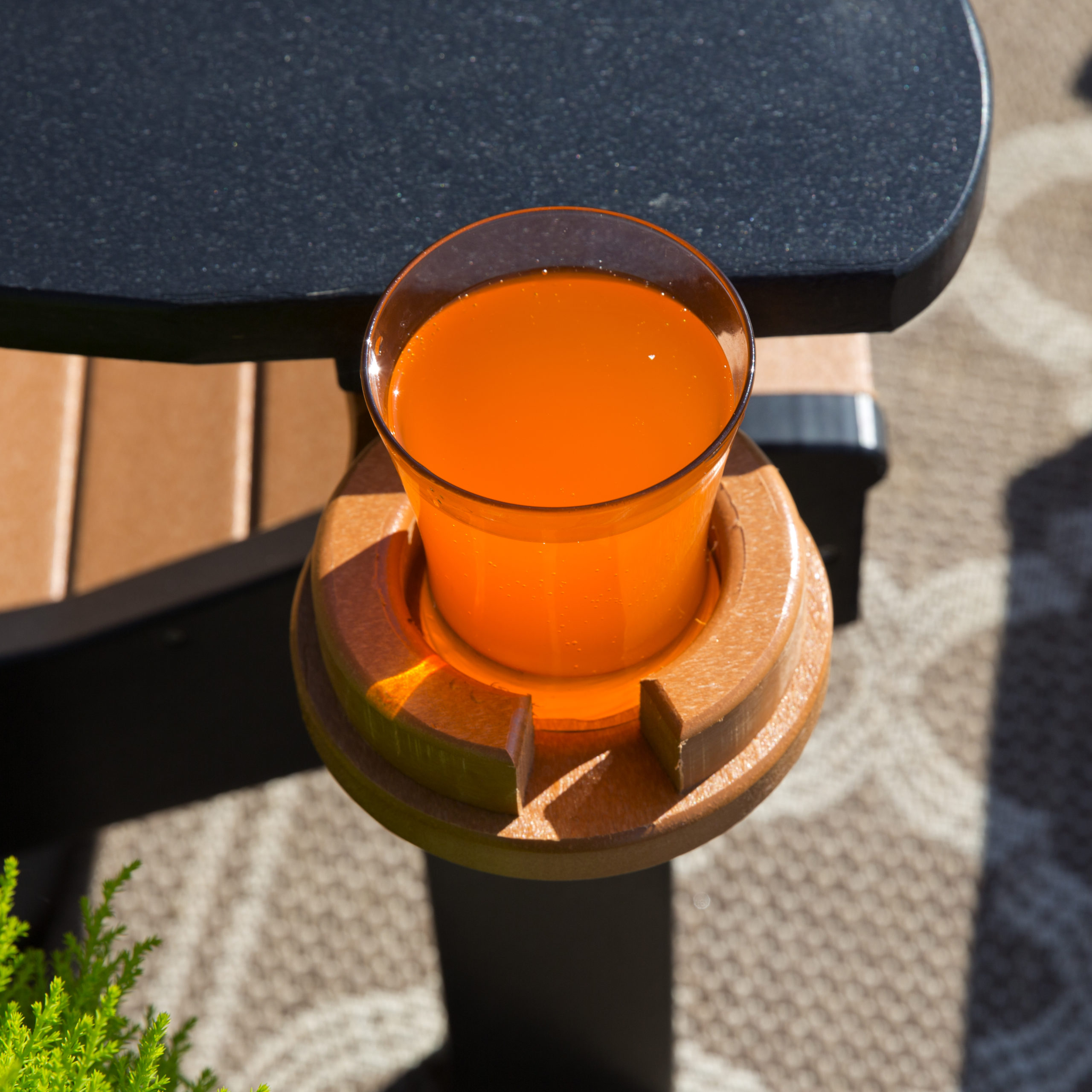 Wooden Adirondack Glass/Cup Holder