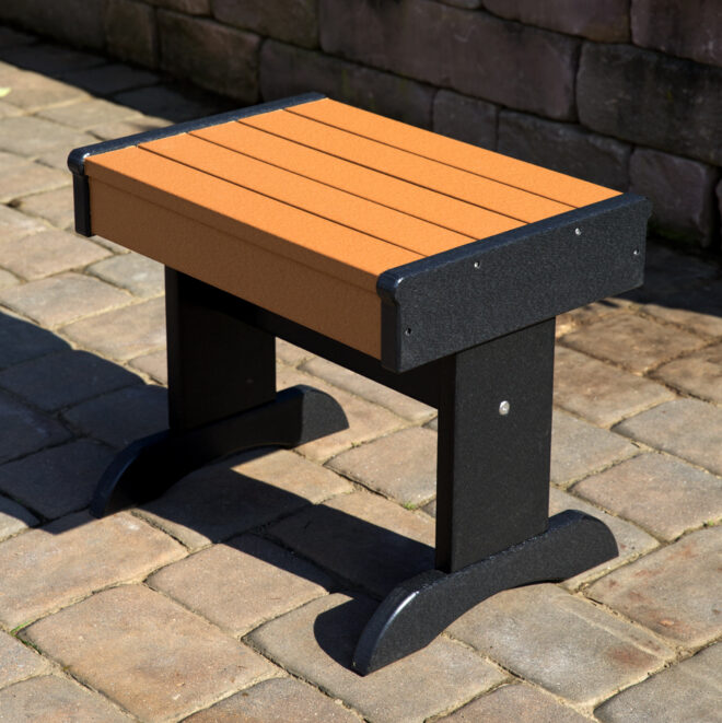 Cedar and Black Poly End Table.