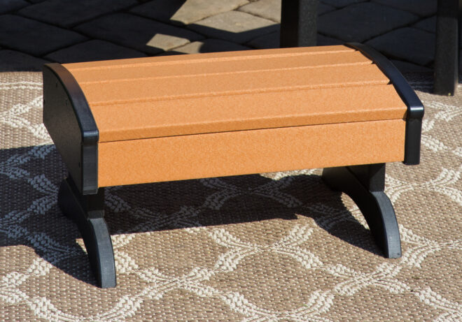 Cedar and Black poly Footstool.