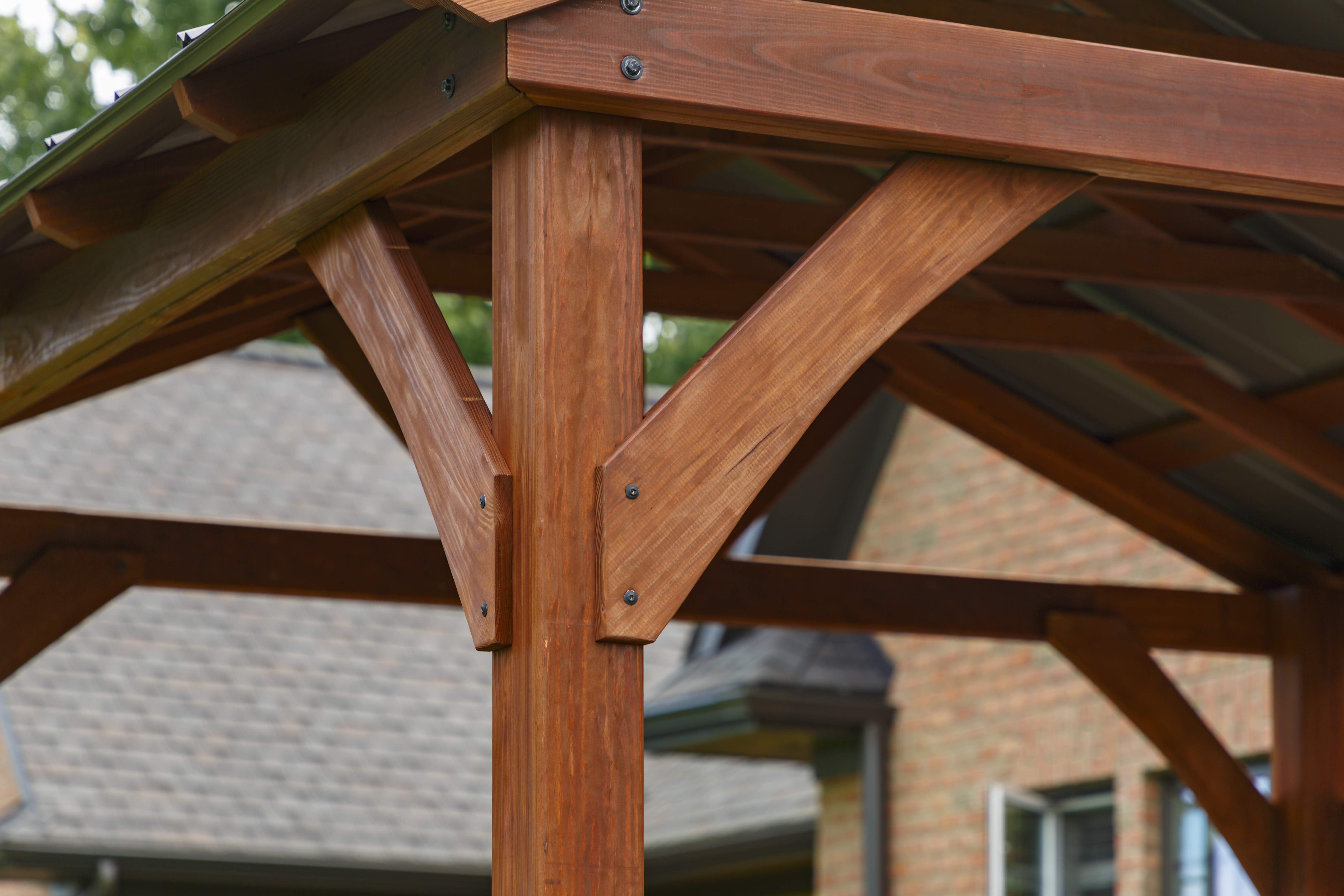 12x12 Backyard Wood Pavilion Kit (Canyon Brown) - YardCraft 12x12 Backyard Wood Pavilion Kit (Canyon Brown) - YardCraft on Wood Pavilion Kit id=58120