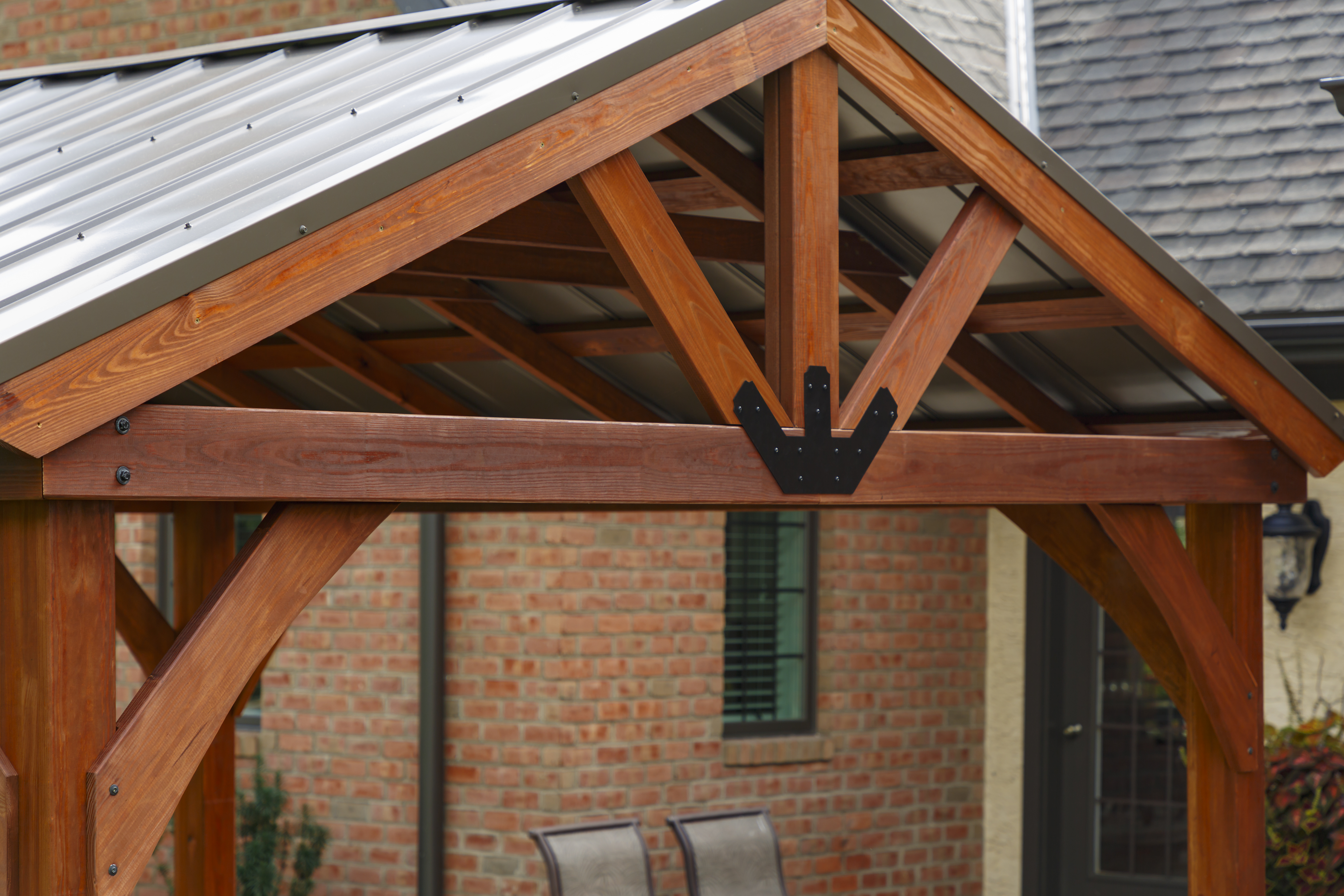 12x12 Backyard Wood Pavilion Kit (Canyon Brown) - YardCraft 12x12 Backyard Wood Pavilion Kit (Canyon Brown) - YardCraft on Wood Pavilion Kit id=90858