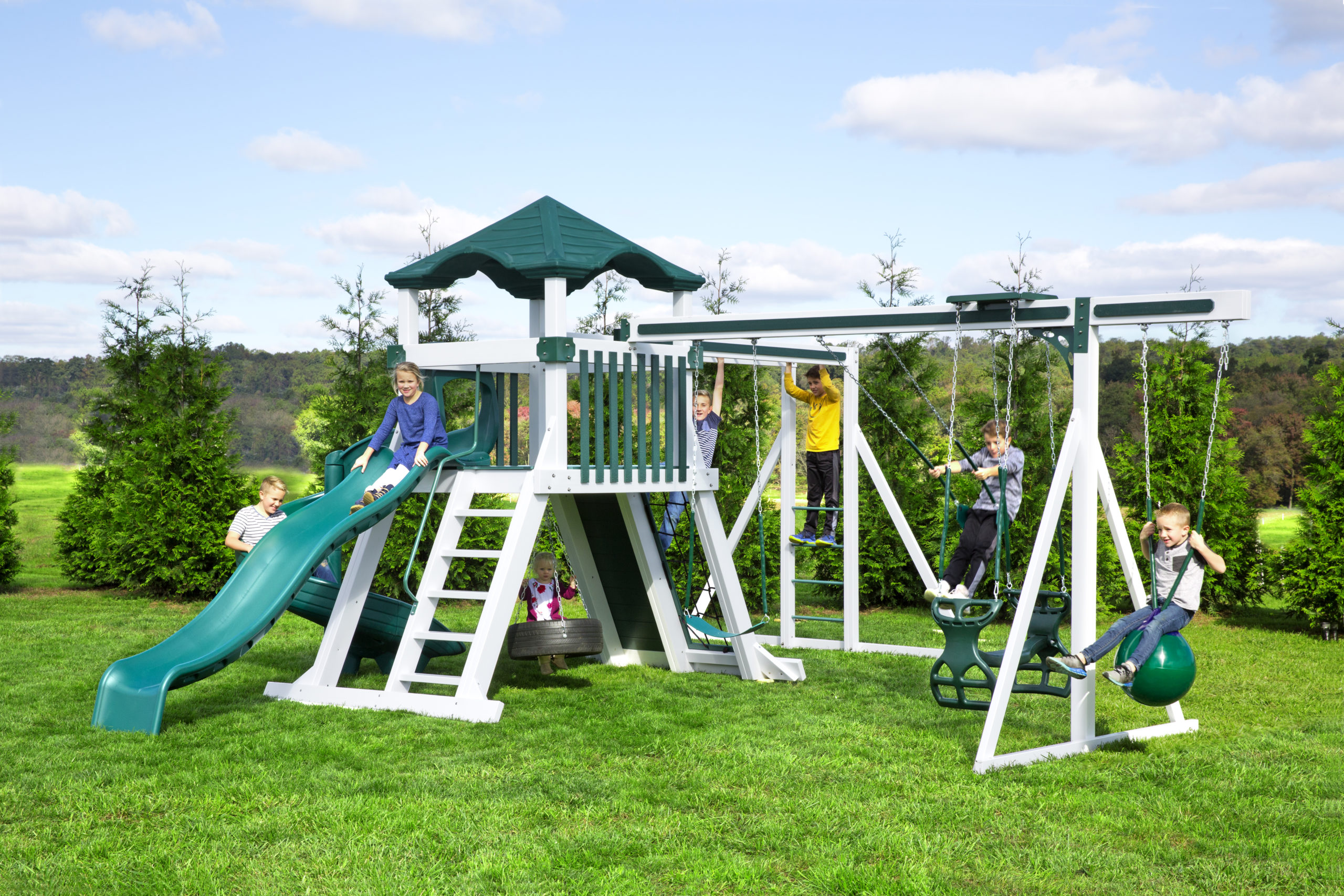 playset with two slides