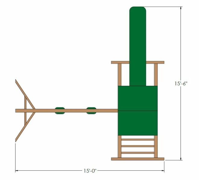 Playset footprint diagram.